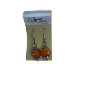 Calypso Studios Sundance Earrings Orange / Lime